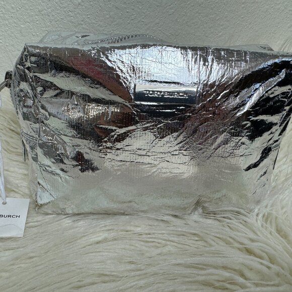 Tory Burch Handbags - Tory  Burch Silver Cosmetic Bag